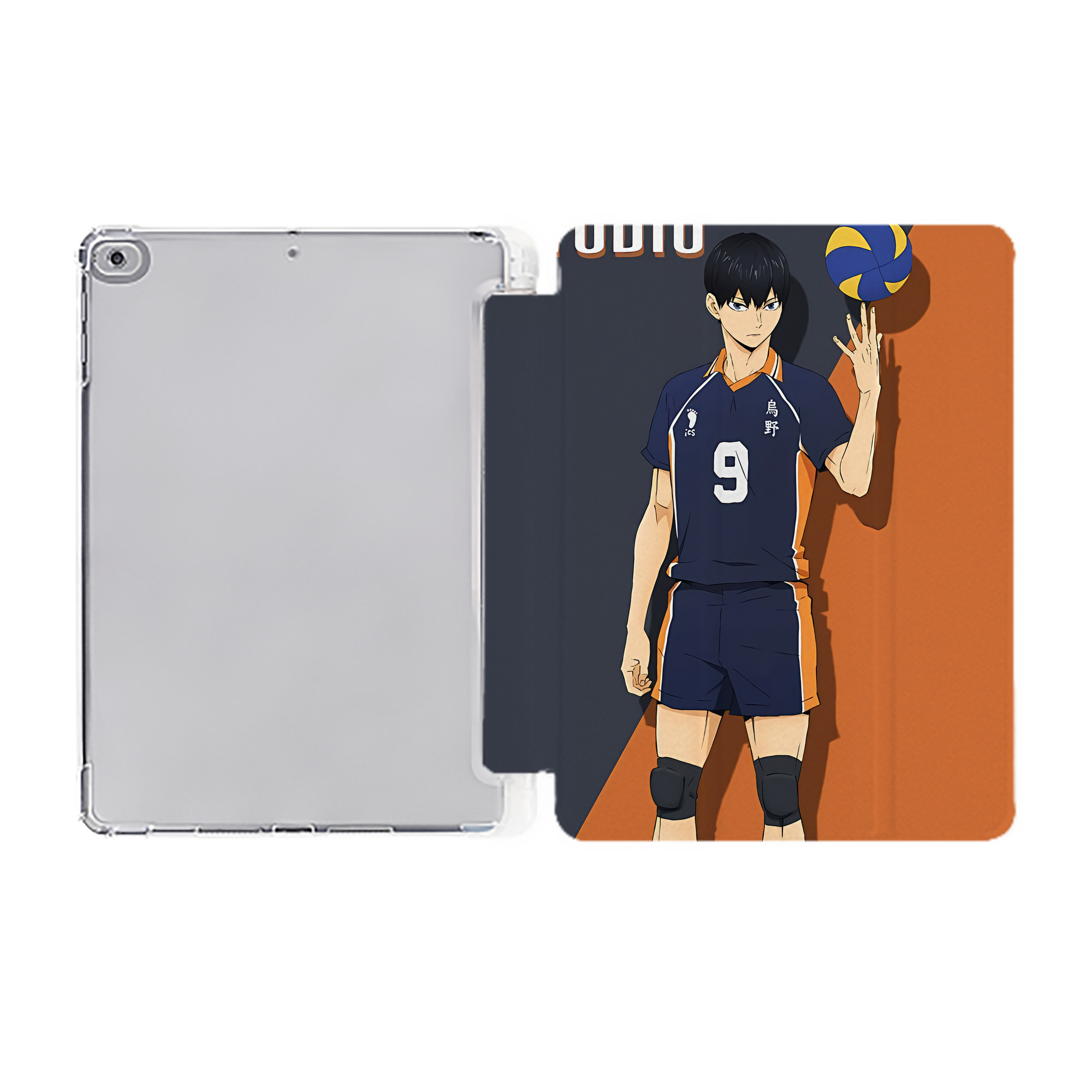 （画像用） ハイキュー!! Haikyu!! IPad ケース ペン収納付き 三つ折りスタンド PUレザー×シリコン 対応機種9.5/10.5/10.9インチ